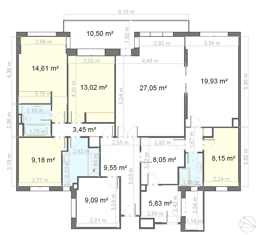 Plano de vivienda en Avenida Ámerica 